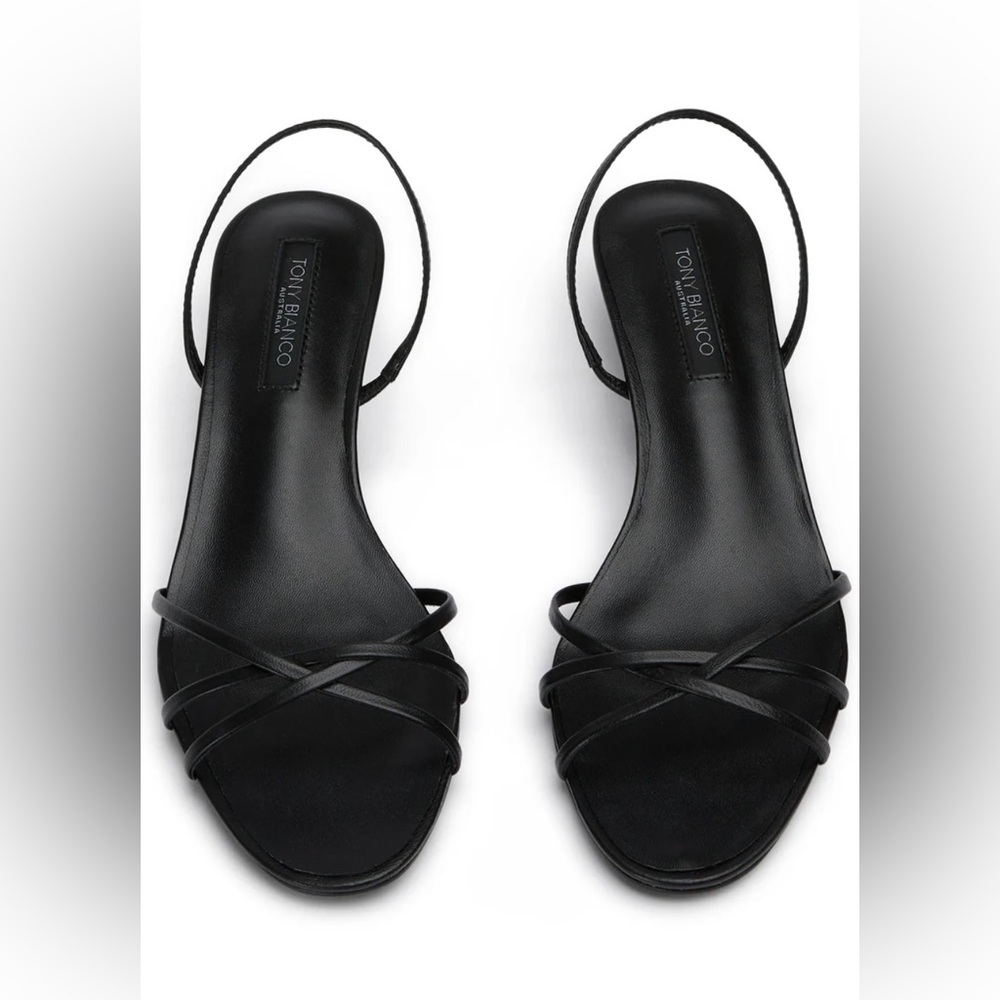 Tony Bianco Black Nappa Heels - Picture 2 of 12